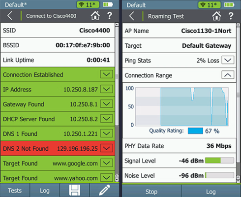 AirCheck G3 - Connection test